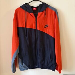 Nike Vibrant orange and Navy Windbreaker unisexe
